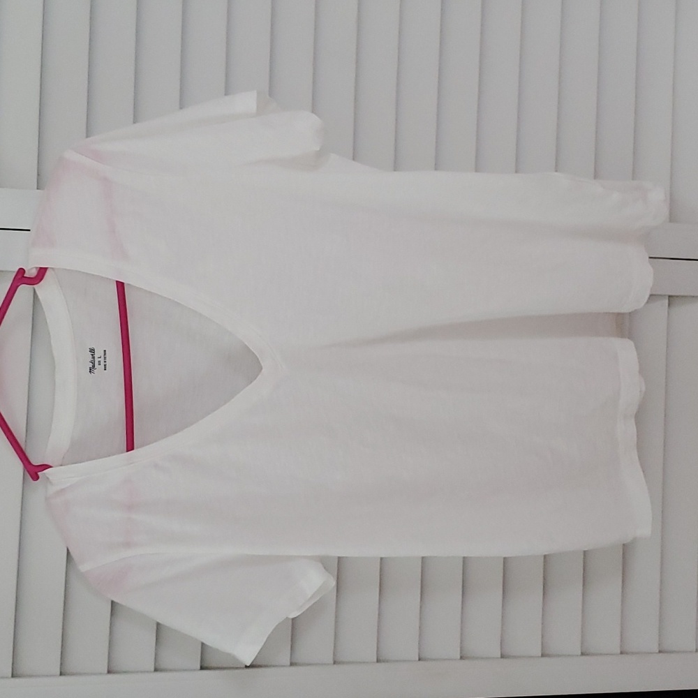 MADEWELL WHITE COTTON TEE SHIRT